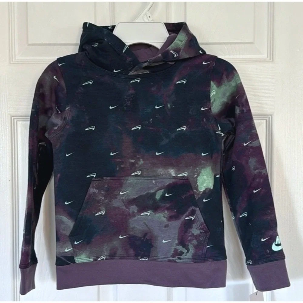 Nike Kids Sportswear Club Marble Pullover Hoodie size 6 NWT